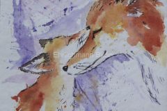 Kunst_Allerlei-Aquarell-Fuchs-Postkarte